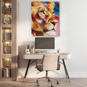Lioness Coral Dawn - Luxury Wall Art