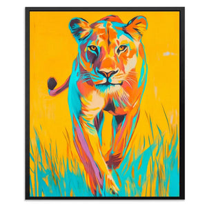 Lioness Fierce Stride - Animals Art for Hallway
