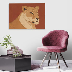 Lioness in Ember - Luxury Wall Art