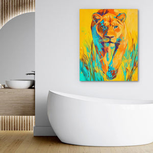 Lioness Jungle Flame - Luxury Wall Art