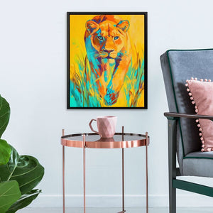 Lioness Jungle Flame - Modern Wall Art Print