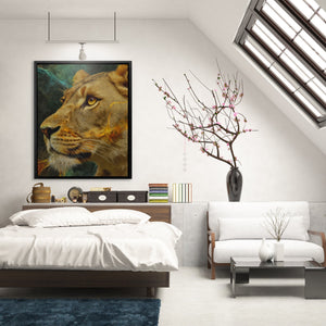 Lioness of Flame - Luxury Wall Art