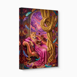 Lioness Reads Twilight โ lioness reads twilight angled flush print