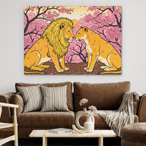 Lions Cherry Blossom — Lions Cherry Blossom Brown Couch 6