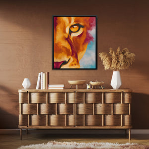 Lion's Copper Eclipse - Luxury Wall Art