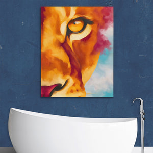 Lion's Copper Eclipse - Luxury Wall Art