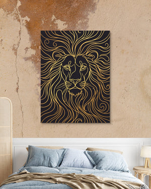 Lion's Liquid Mane - Luxury Wall Art