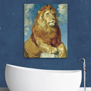 Lion's Marble Throne - Luxury Wall Art