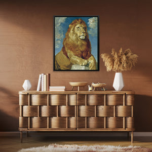 Lion's Marble Throne - Luxury Wall Art