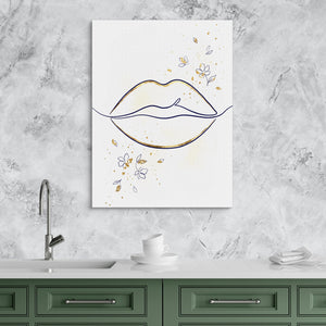 Lips Golden Line — lips golden line sq kitchen granite purple 1port flush print