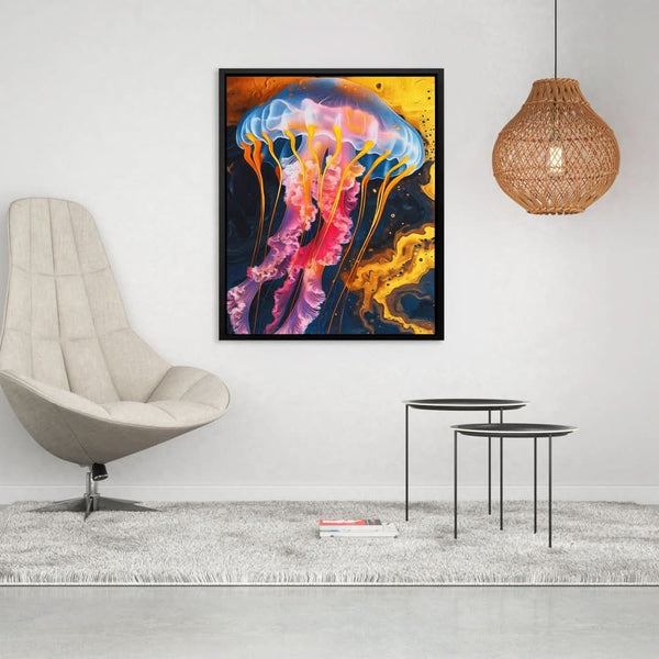 Liquid Jellyfish in a room