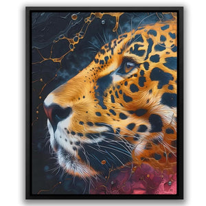 Liquid Leopard - Modern Black and Gold Canvas Wall Art
