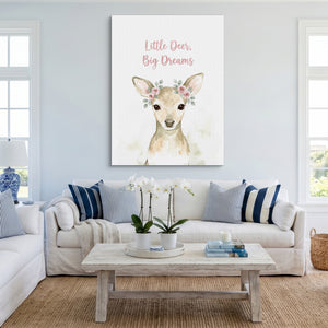 Little Deer, Big Dreams โ little deer, big dreams sq cute livingroom 1port flush print