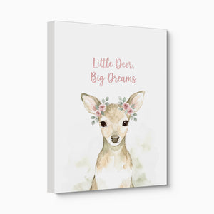 Little Deer, Big Dreams โ little deer, big dreams angled flush print