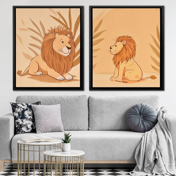 Little Lion Duo in a room