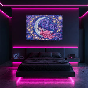 Little Sleeping Moon โ Little Sleeping Moon Pink Neon Room Land 242