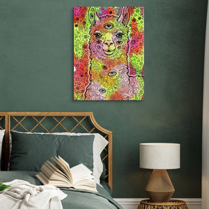 Llama Multivision — llama multivision sq green bed 1port flush print