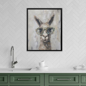 Llama With Glasses - Luxury Wall Art