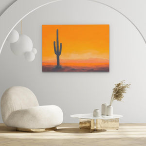 Lone Texas Cactus - Luxury Wall Art