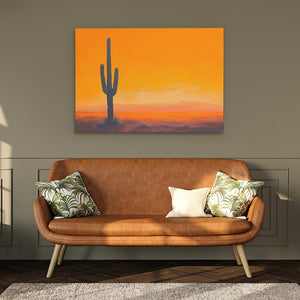 Lone Texas Cactus - Luxury Wall Art