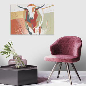 Longhorn Desert Crossing - Luxury Wall Art