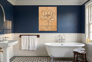Lotus Golden Ripples โ lotus golden ripples small bathroom interior 2 1port flush print