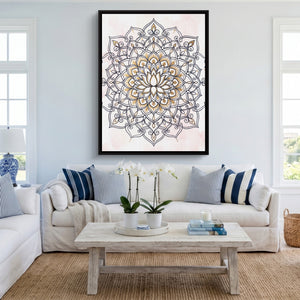 Lotus Mandala Blush - Luxury Wall Art