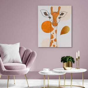 Loving Giraffe Minimal - Luxury Wall Art