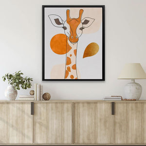 Loving Giraffe Minimal - Luxury Wall Art