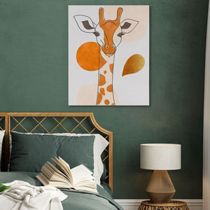 Loving Giraffe Minimal - Luxury Wall Art