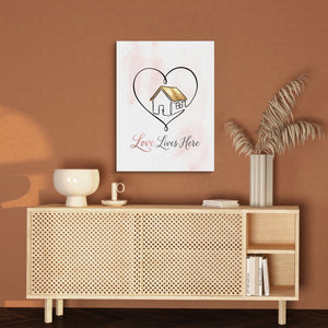 Loving Home Heart โ loving home heart sq brown wall 1port flush print