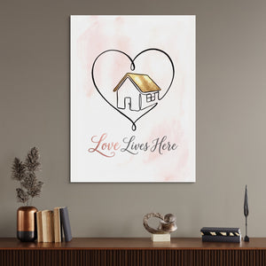 Loving Home Heart โ loving home heart sq office desk wall 1port flush print