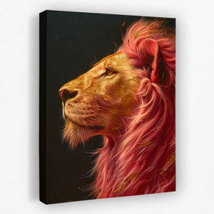 Luminous Lion - Animals Canvas Wall Art