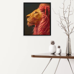 Luminous Lion - Colorful Canvas Wall Art