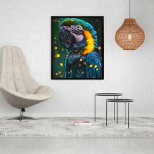 Luminous Perch - Wall Art in Black Frame