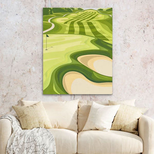 Lush Green Fairways - Earth Tones Golf Course Canvas Print