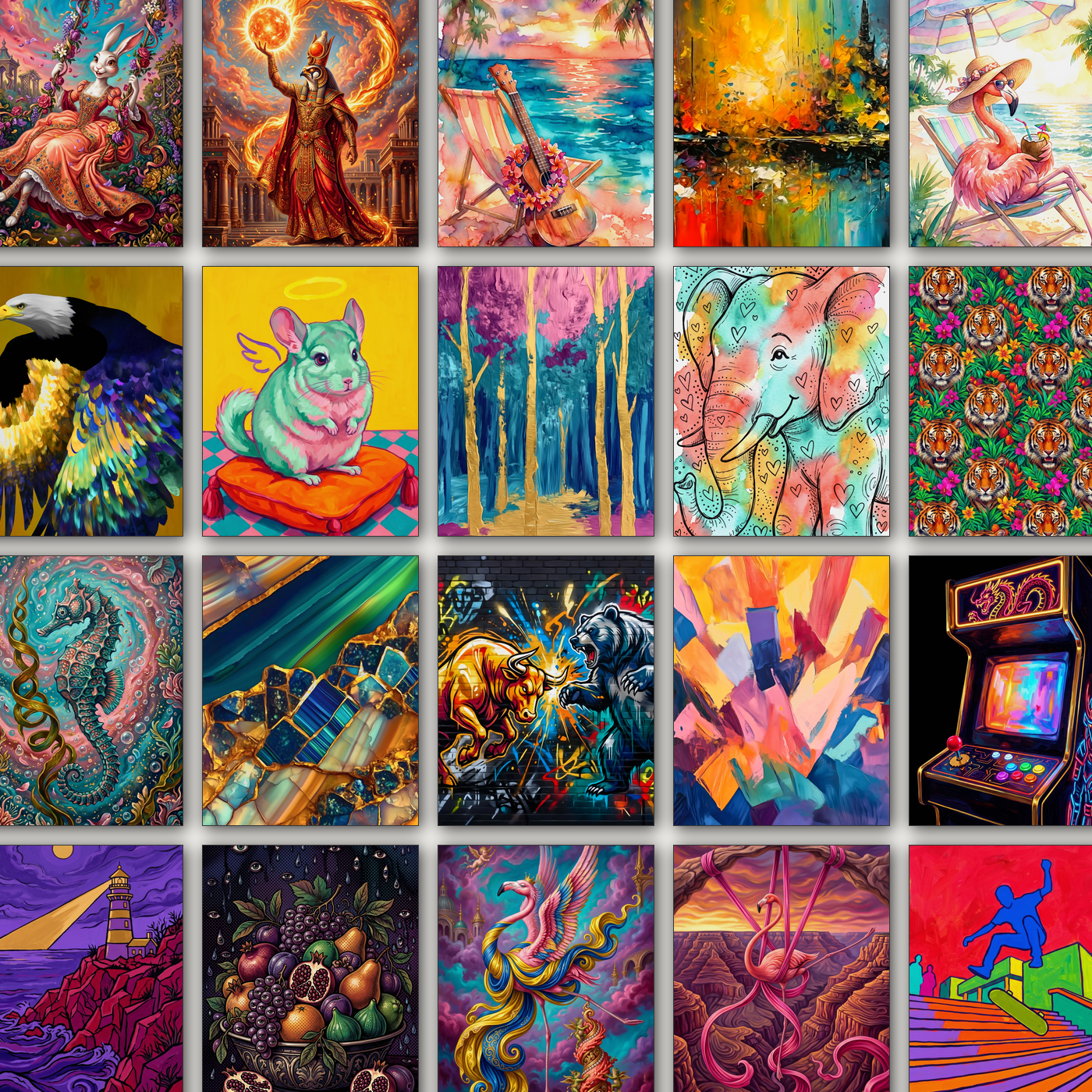 Wall art by color palette