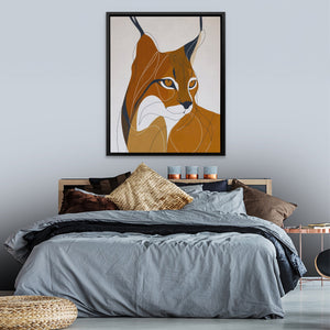 Lynx Amber Stillness - Luxury Wall Art