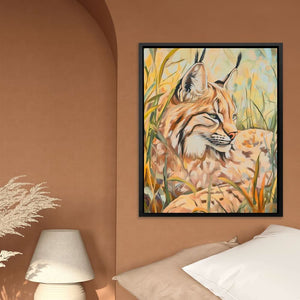 Lynx Meadow Rest - Luxury Wall Art