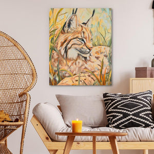 Lynx Meadow Rest - Luxury Wall Art