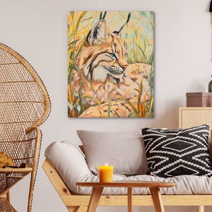 Lynx Meadow Rest - Luxury Wall Art