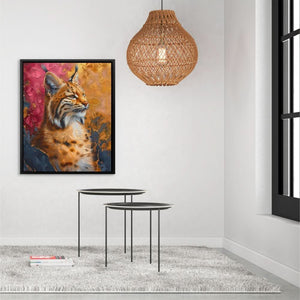 Lynx Portrait - Wall Art in Black Frame