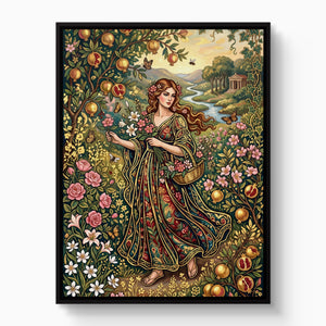 Maiden Flowered Garden โ maiden flowered garden white studio framed black