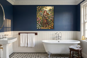 Maiden Flowered Garden โ maiden flowered garden small bathroom interior 2 1port flush print