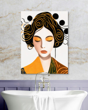 Maiko Golden Portrait — maiko golden portrait psd marble purple bath 1port flush print