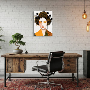 Maiko Golden Portrait — maiko golden portrait sq bonsai office 1port flush print