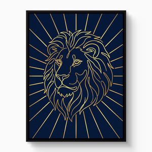 Majestic Lion Glimmer โ majestic lion glimmer white studio framed black