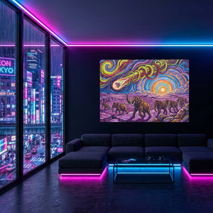 Mammoth Cosmic Exodus โ Mammoth Cosmic Exodus Blue Pink Neon Room Land 77