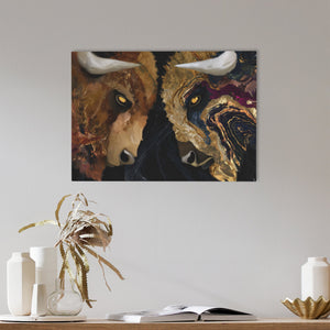 Marble Bison - Luxury Wall Art