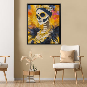 Marigold Skull Crown - Luxury Wall Art